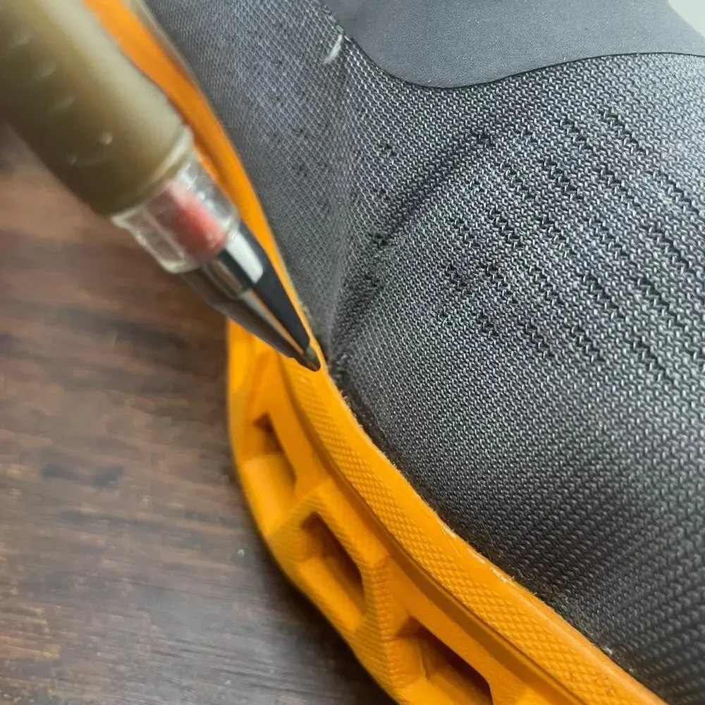 On Cloudmonster Eclipse Turmeric Orange Dark Grey 61.98656 Men's Size 14 Running